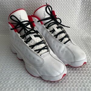 NIKE Air Jordan 13 Retro History Flight 2017 White Red 414574-103 Boys 7Y #627